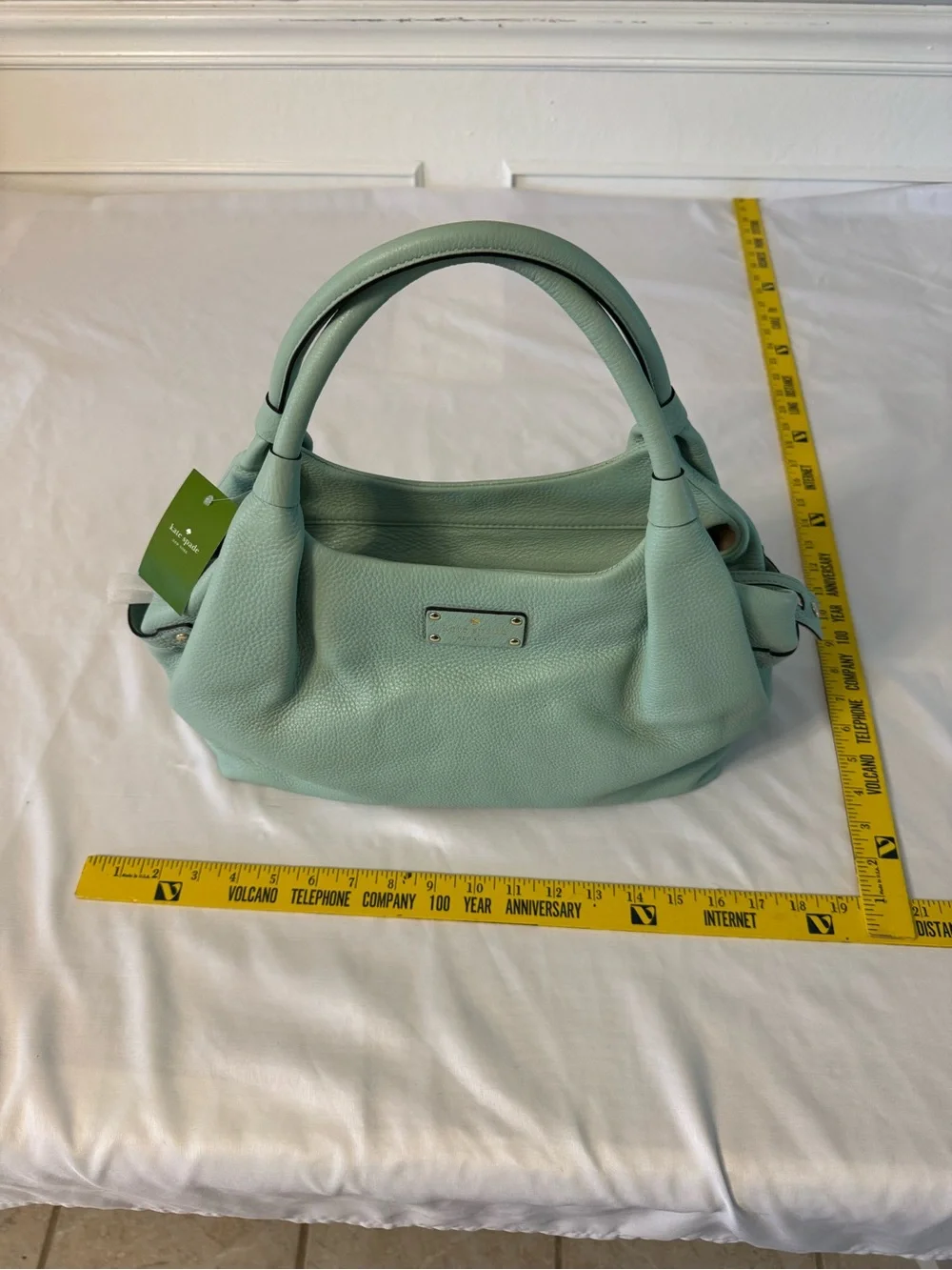 kate spade Dusty Mint Pebbled Leather Shoulder Bag